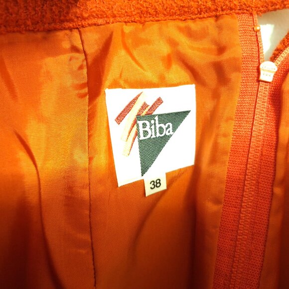 Vintage Biba Wool Suit Red Jacket and Skirt with Gold Buttons from early 1990s - Picture 9 of 16